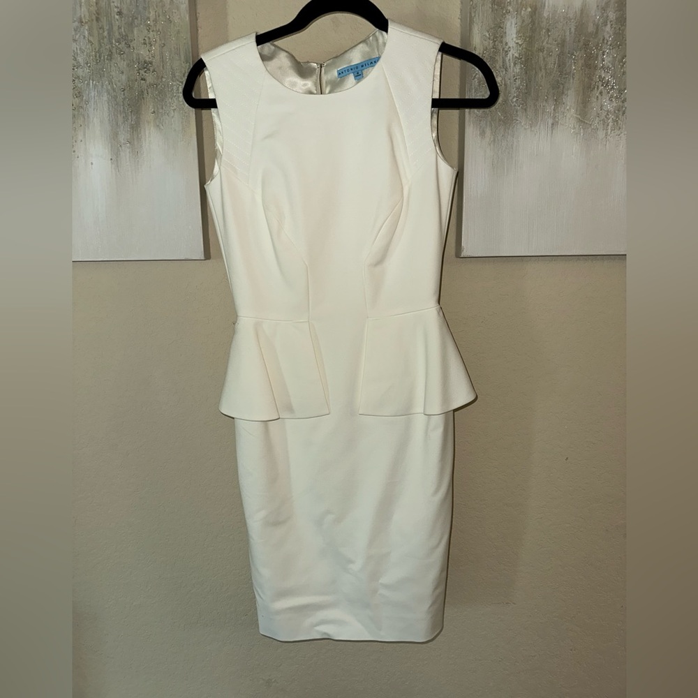 Antonio Melanini white sleeveless dress